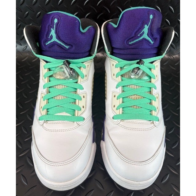 Jordan 5 Retro Grape White Purple Teal 136027-108 Mens sneaker size 104