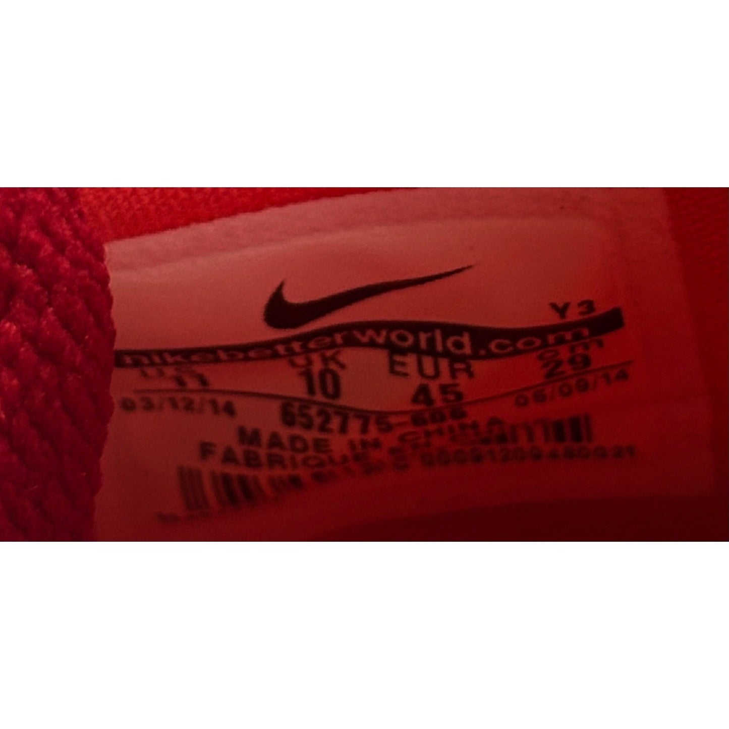 Nike Lunar Hyperquickness Red Lunarlon 652775-606 Mens Athletic Sneakers size 118