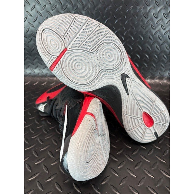 Nike Prime Hype DF Black Red Mens Basketball Shoes Sneakers size 8.56