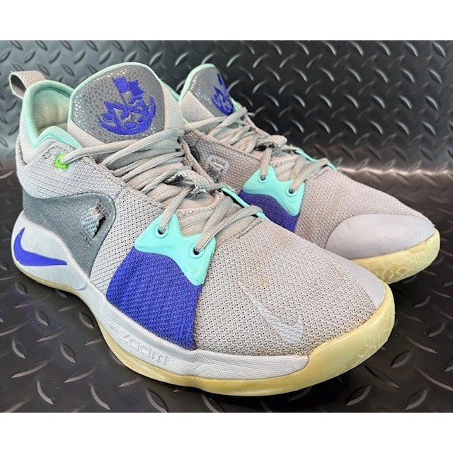 Nike PG 2 Pure Platinum Neo Turquoise Grey AJ2039-002 Mens sneakers size 8.51