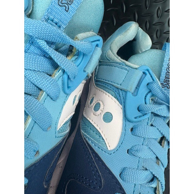Saucony Grid 9000 Navy Light Blue Mens athletic suede sneakers size 95
