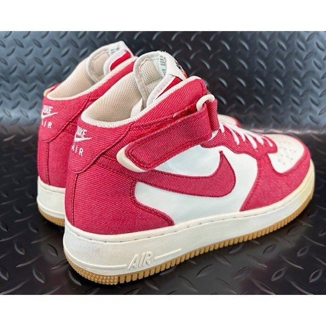 Nike Air Force 1 Mid Red Denim White 315123-607 Mens sneakers size 92