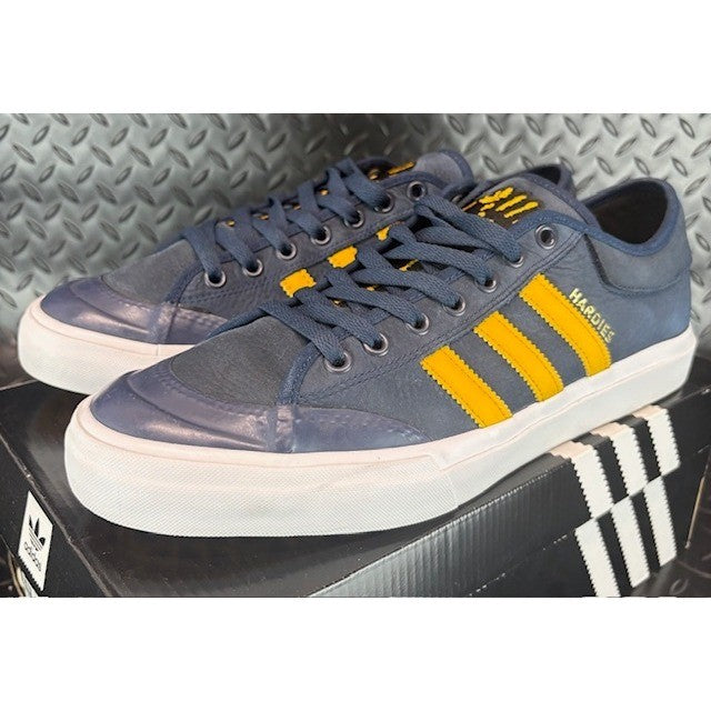 Adidas Matchcourt x Hardies Mens Skateboarding Sneakers BB8551 Blue Yellow sz 100