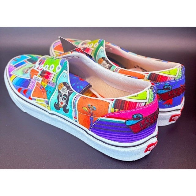 Vans Era La Loteria Day of the Dead Low Tops Sneakers White Mens size 11.53