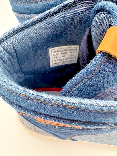 Mens size 13 Levi 501 Strauss Blue Denim sneakers shoes San Francisco high tops5