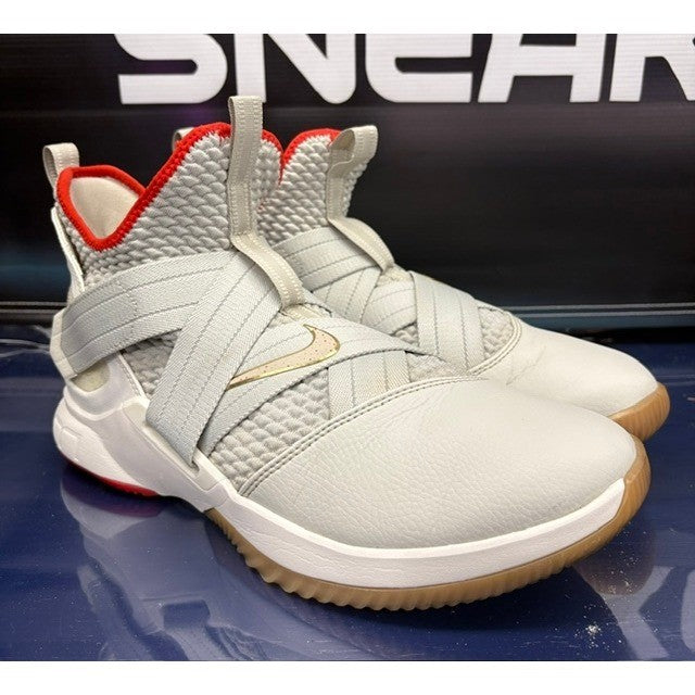 Nike LeBron Zoom Soldier 12 AU Grey Red (2018) AO2609-002 Mens sneakers size 111