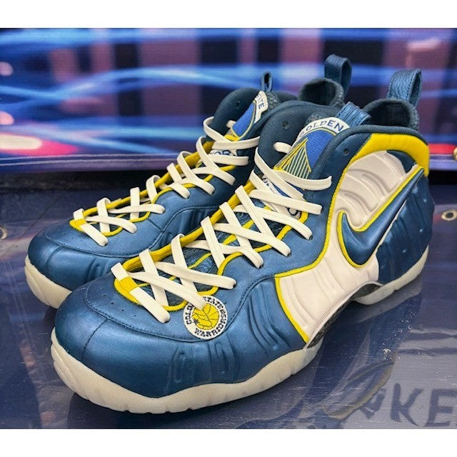 Custom Foamposites 12 of 68 pairs Blue Yellow Warriors Mens sneakers size 140