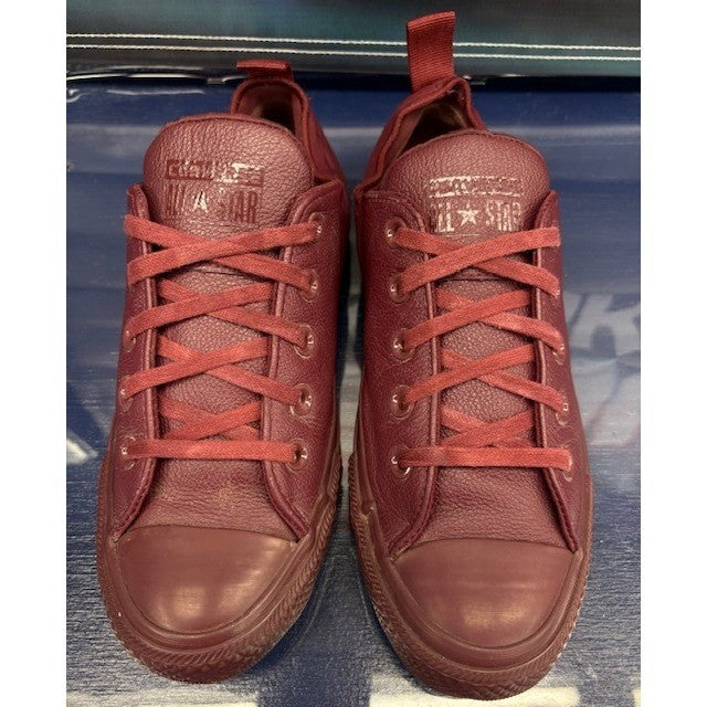 Converse Chuck Taylor Maroon Leather Stretch 553382C Womens sneakers size 74