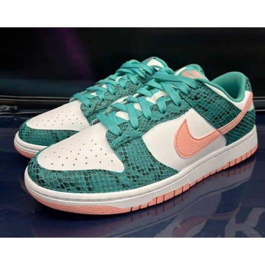 Nike Dunk Low Snakeskin Washed Teal (2022) DR8577-300 Mens size 9.50