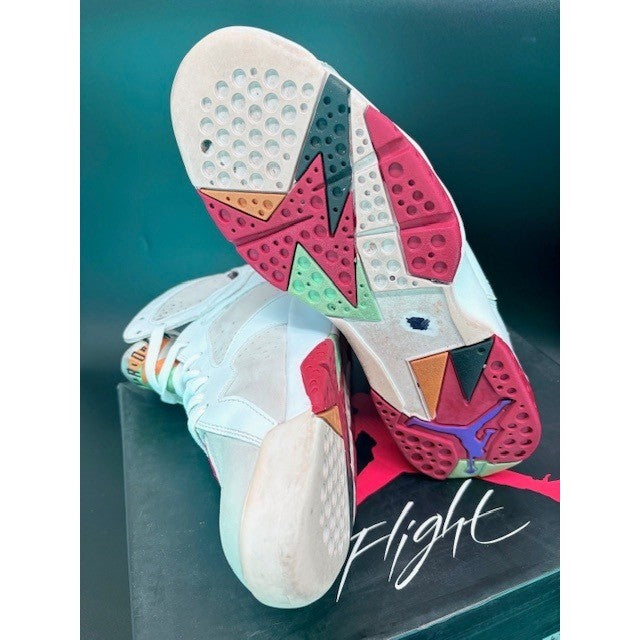 Air Jordan 7 VII Hare White Fuchsia Sneakers Athletic Shoes 2008 Mens size 8.57