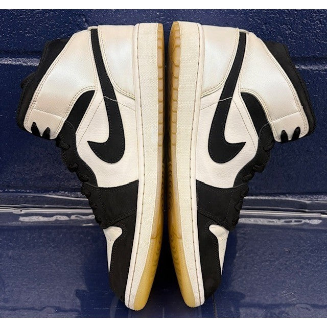 Jordan 1 Mid Diamond Shorts White Black (2021) DH6933-100 Mens sneakers size 125