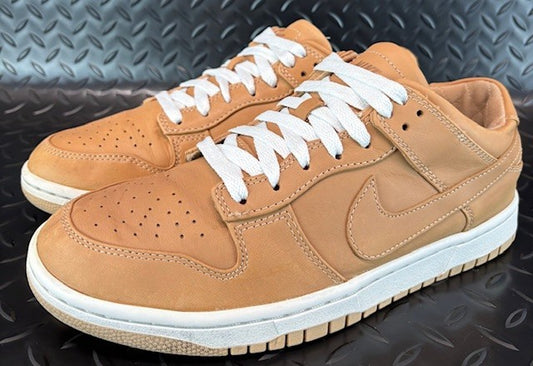 Nike Dunk Low Lux Vachetta Tan White 857587-200 Mens leather sneakers size 80