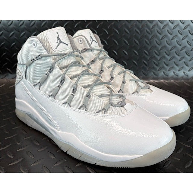 Jordan Prime Flight Prem White Cool Wolf Grey 648723-100 Mens sneakers size 10.51