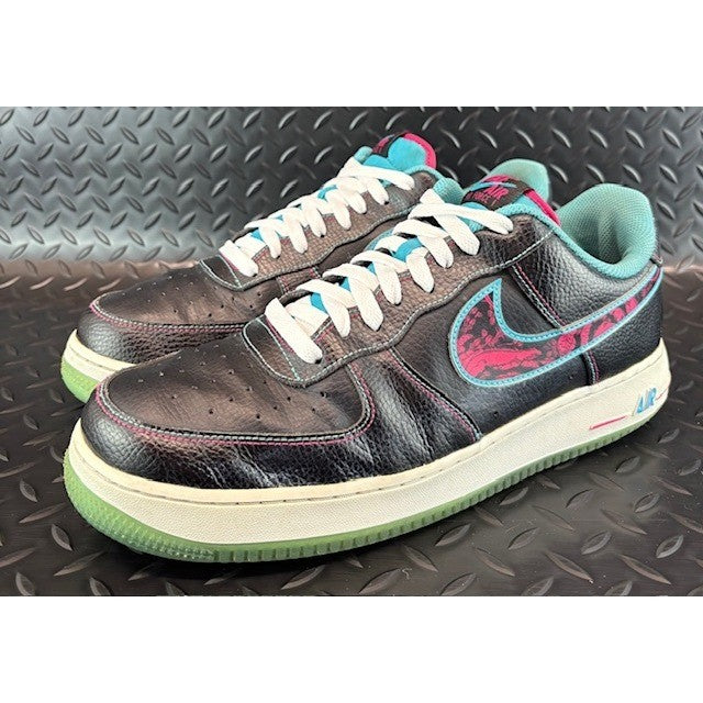 Nike Air Force 1 Low Miami Nights Black Blue DD9183-001 Mens sneakers size 110