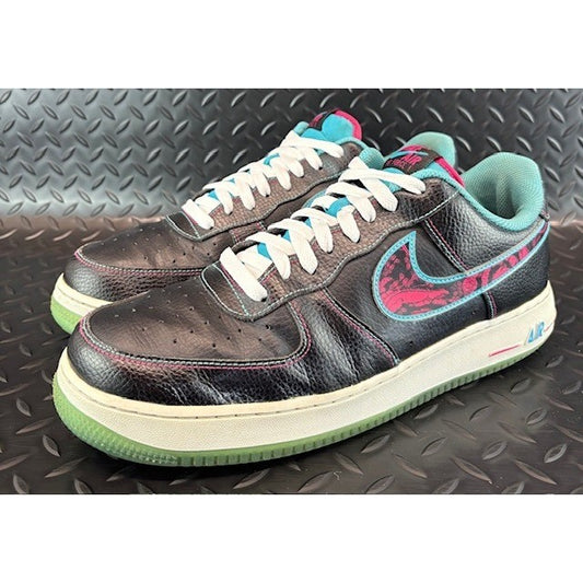 Nike Air Force 1 Low Miami Nights Black Blue DD9183-001 Mens sneakers size 110