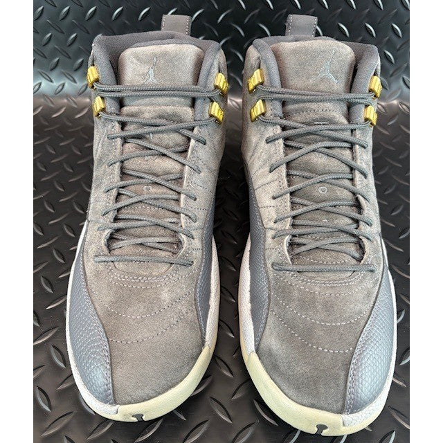 Jordan 12 Retro Dark Grey Suede Leather 130960-005 Mens Sneakers size 104