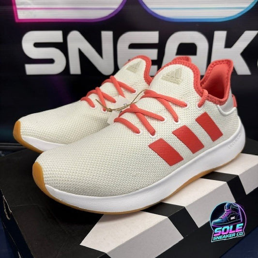Adidas Cloudfoam Pure White Scarlet (2024) JI4877 Womens sneakers size 8.50