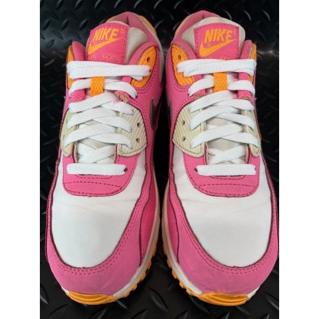 Nike Air Max 90 Pink Glow Silver 345017-120 Womens sneakers size 8 or 6.5Y4