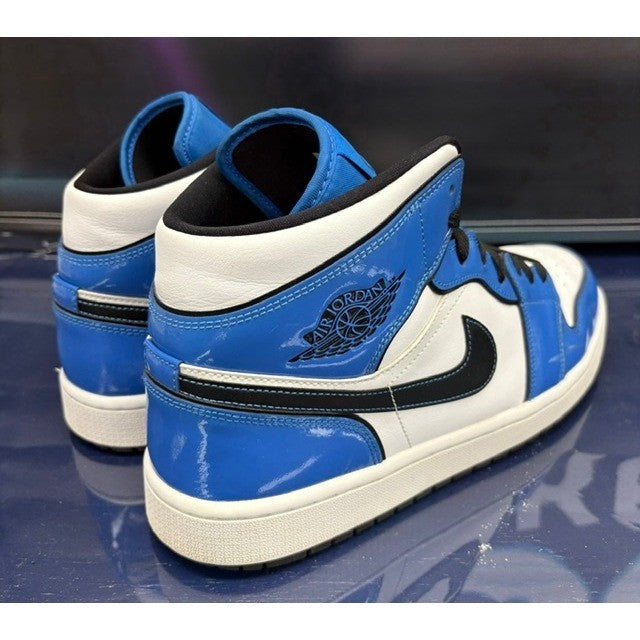Jordan 1 Mid Signal Blue Patent Leather (2020) DD6834-402 Mens sneakers size 122