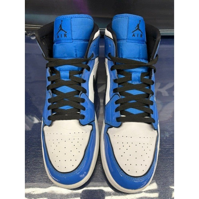 Jordan 1 Mid Signal Blue Patent Leather (2020) DD6834-402 Mens sneakers size 125