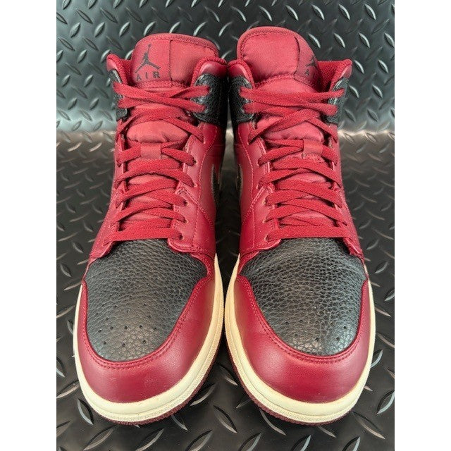 Nike Air Jordan 1 Mid Team Red Black White 554724-601 Mens sneakers size 114
