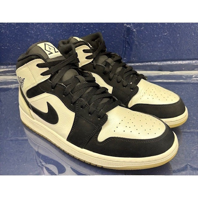 Jordan 1 Mid Diamond Shorts White Black (2021) DH6933-100 Mens sneakers size 121
