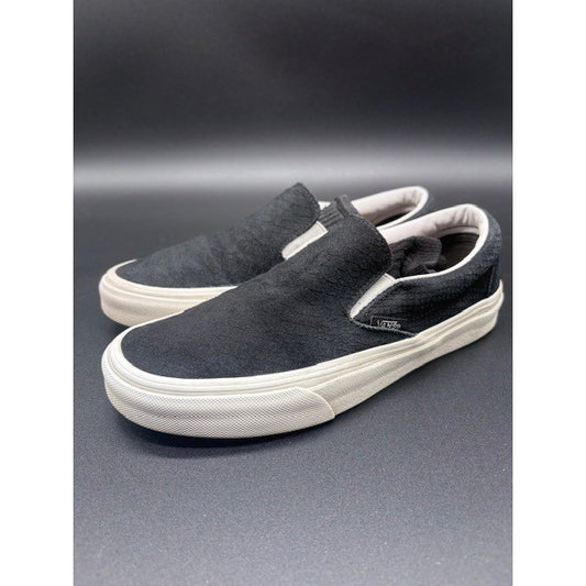 Vans Classic Slip On Black Suede Skate Shoes Sneakers Mens size 50