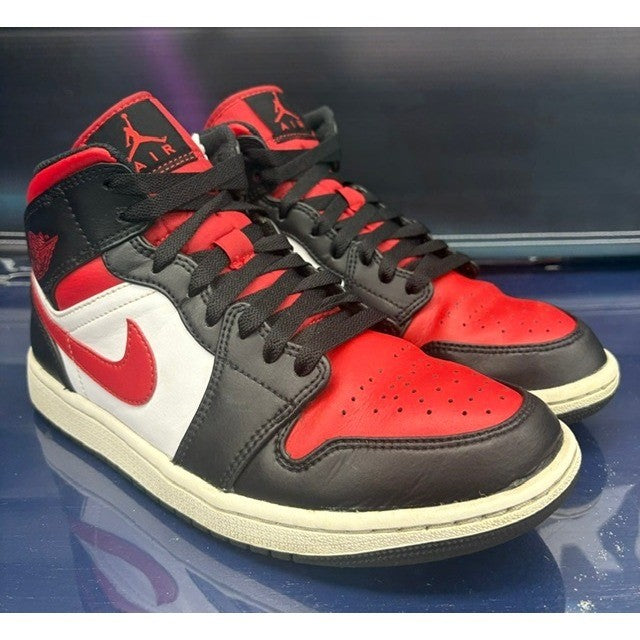 Jordan 1 Mid White Black Red (2022) 554724-079 Mens sneakers size 81