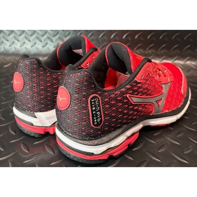 Mizuno Wave Rider 18 Red Black Running Shoes Sneakers Womens size 62