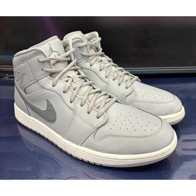 Jordan 1 Retro Mid Wolf Grey Cool Grey (2016) 554724-033 mens sneakers size 121
