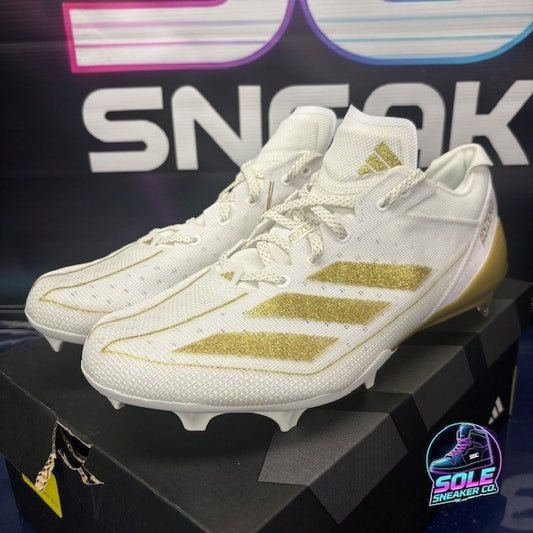 Adidas Adizero Electric Cloud White Gold IE4381 Mens Cleats size 11.50