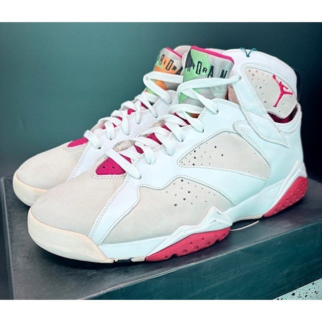 Air Jordan 7 VII Hare White Fuchsia Sneakers Athletic Shoes 2008 Mens size 8.50