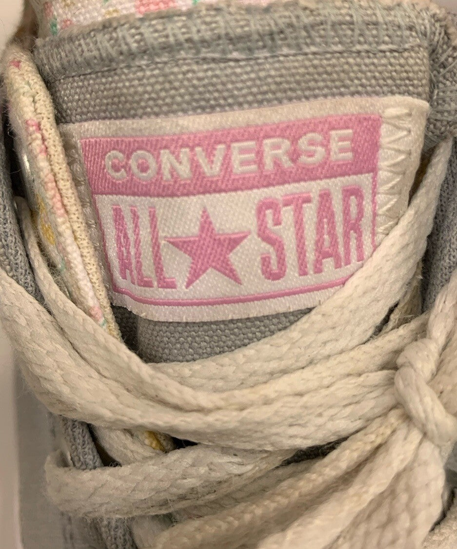 Converse Floral Gray Size 3 Women Girls Casual Low Top3