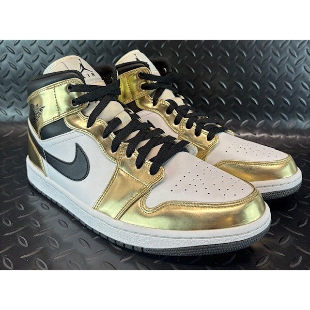 Nike Air Jordan 1 Mid Metallic Gold DC1419-700 Mens sneakers size 11.51