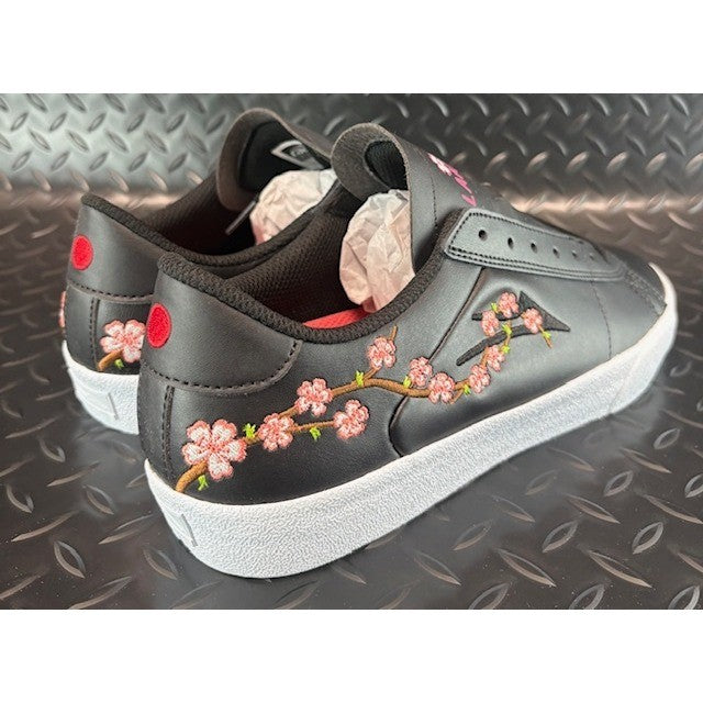 Lakai X Nico Hiraga Newport Cherry Blossum Sneakers mens size 10 Black leather2