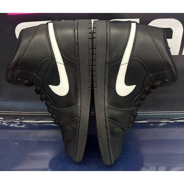 Jordan 1 Mid Black White (2018) 554724-049 Mens sneakers size 9.55