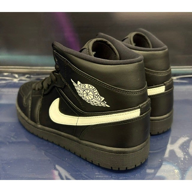 Jordan 1 Mid Black White (2018) 554724-049 Mens sneakers size 9.53
