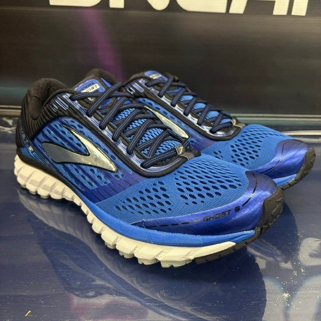 Brooks Ghost 9 Blue Black Silver (2017) 1102331D404 Mens sneakers size 11.51