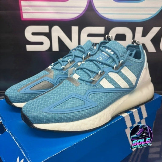 Adidas Originals ZX 2K Boost Hazel Blue Grey G58089 Womens sneakers size 10.50