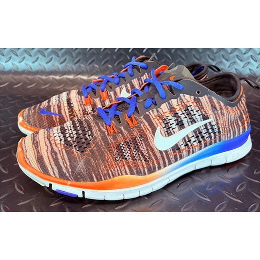 Nike Free 5.0 TR Fit 5 Blue Orange Athletic Running Shoes Sneakers Mens size 80