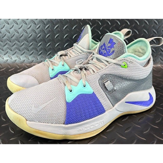 Nike PG 2 Pure Platinum Neo Turquoise Grey AJ2039-002 Mens sneakers size 8.50