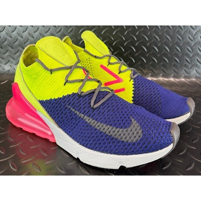 Nike Air Max 270 Flyknit Regency Purple Volt AO1023-501 Mens sneakers size 81