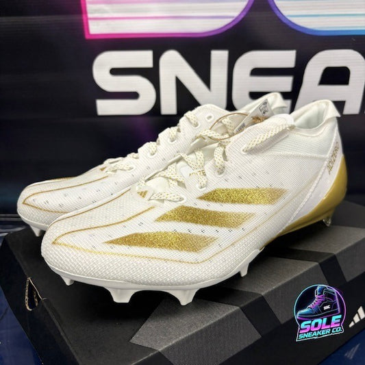 Adidas Adizero Electric Cloud White Gold IE4381 Mens Cleats size 9.50