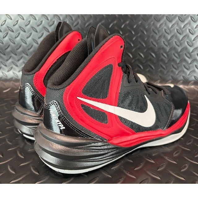 Nike Prime Hype DF Black Red Mens Basketball Shoes Sneakers size 8.52