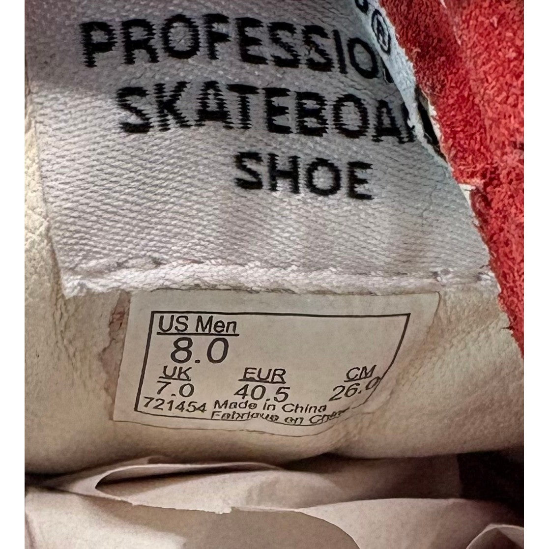 Vans X Supreme Old Skool Pro Iridescent Coral White Mens Low top sneakers size 87