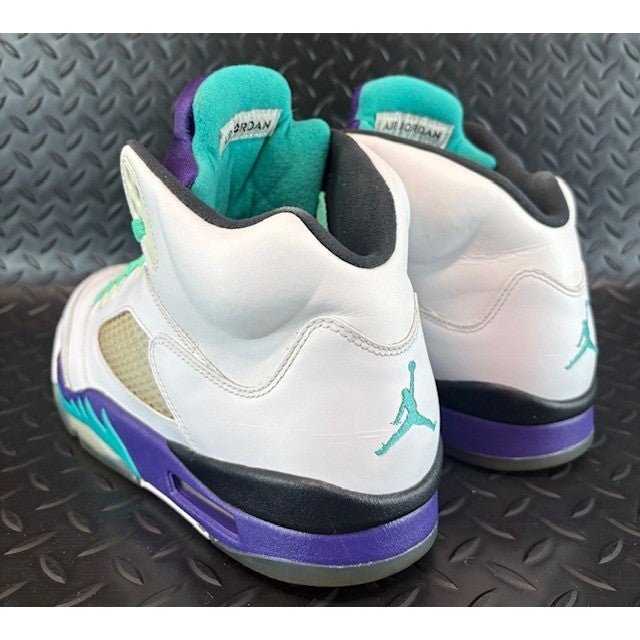 Jordan 5 Retro Grape White Purple Teal 136027-108 Mens sneaker size 103