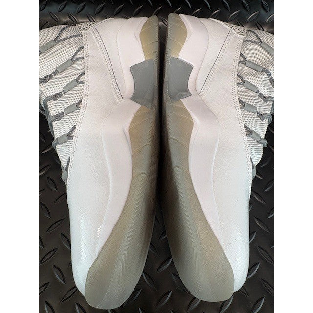 Jordan Prime Flight Prem White Cool Wolf Grey 648723-100 Mens sneakers size 10.56