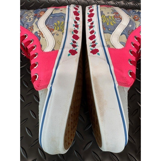 Vans Old Skool Sk8-Hi Cancer Roses 721454 Mens Canvas Sneakers Shoes size 8.57