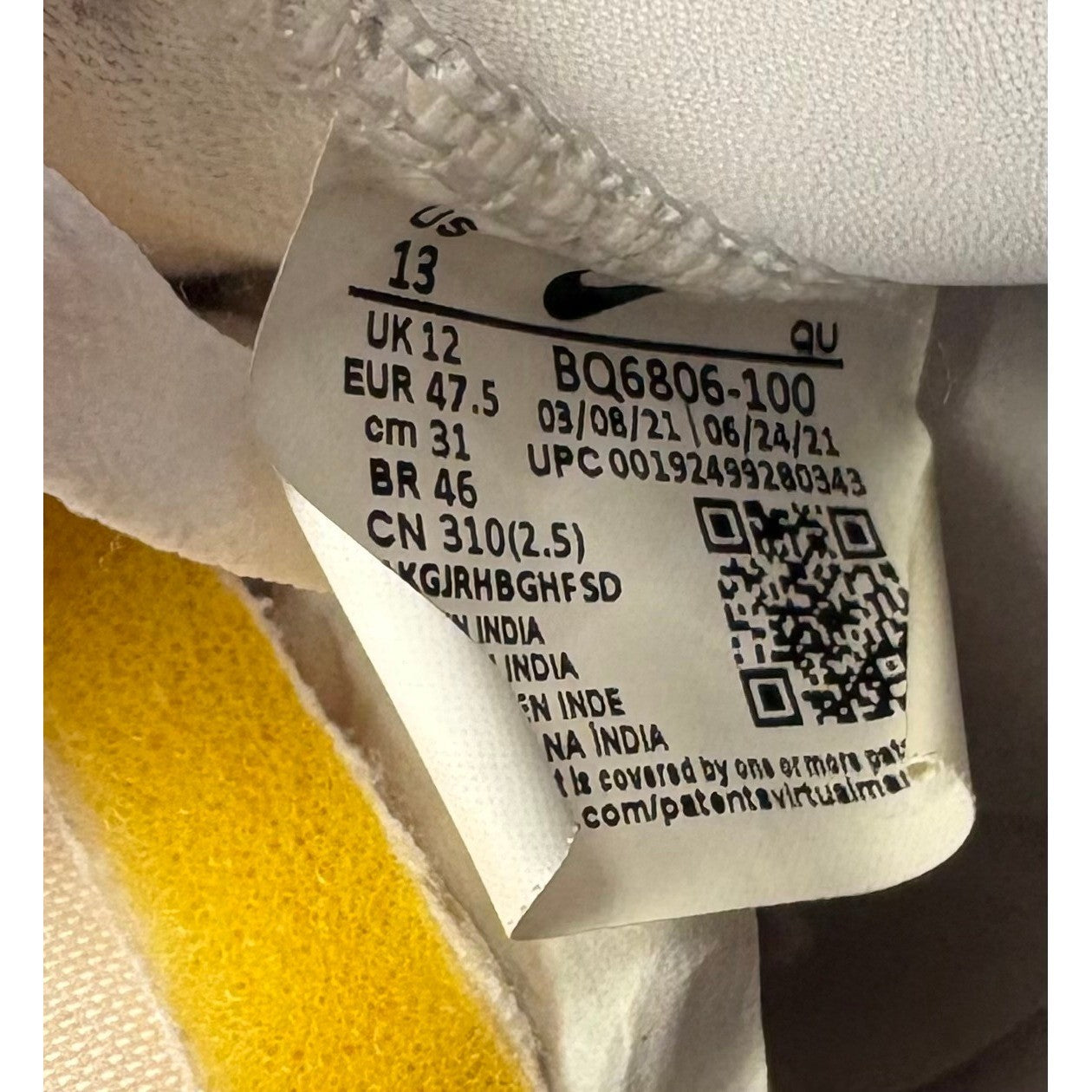 Nike Blazer Mid 77 Vintage White Black (2021) BQ6806-100 Mens sneakers size 137