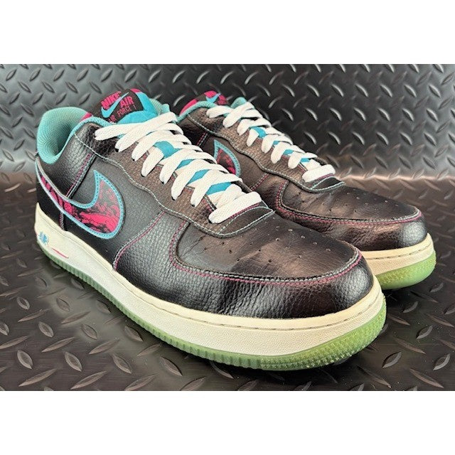 Nike Air Force 1 Low Miami Nights Black Blue DD9183-001 Mens sneakers size 111
